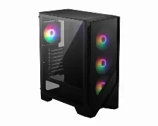 Gabinete Msi Mag Forge 120a Airflow, Atx, Ventana Cristal, 3x Vent Front, Midi Tower, Negro